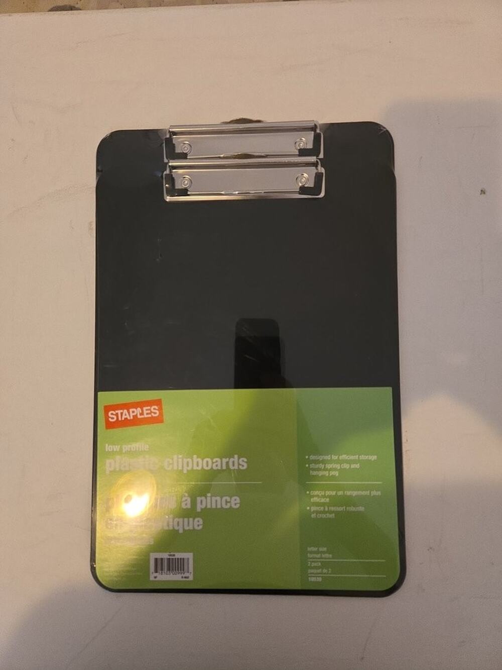 2 Staples Low Profile Plastic Clipboard